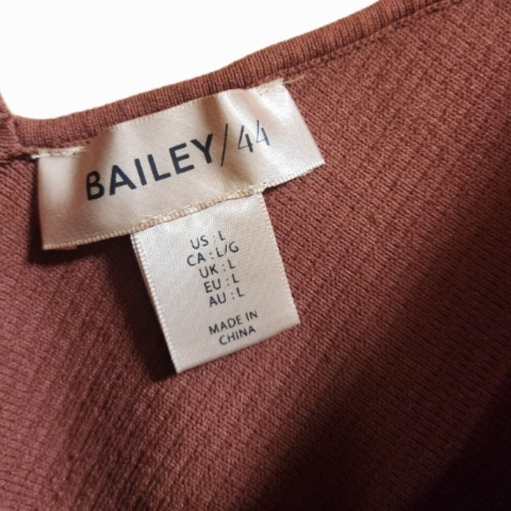 Bailey 44 Chocolate Brown Ribbed V-Neck Tank Top - Picture 4 of 4